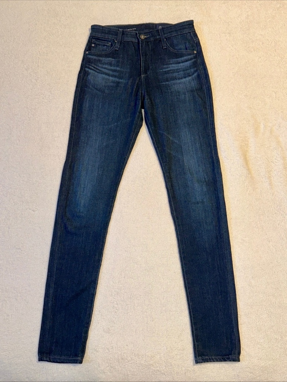 AG Farrah High-Rise Skinny Jeans Women's 25R Dark Wash Stretch Denim